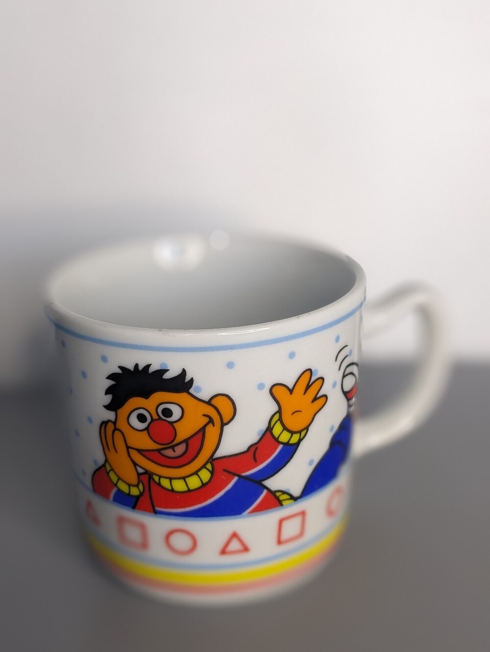 Vintage Sesame Street Bert Porcelain Mug Japan Bert Ernie Childrens Collectible